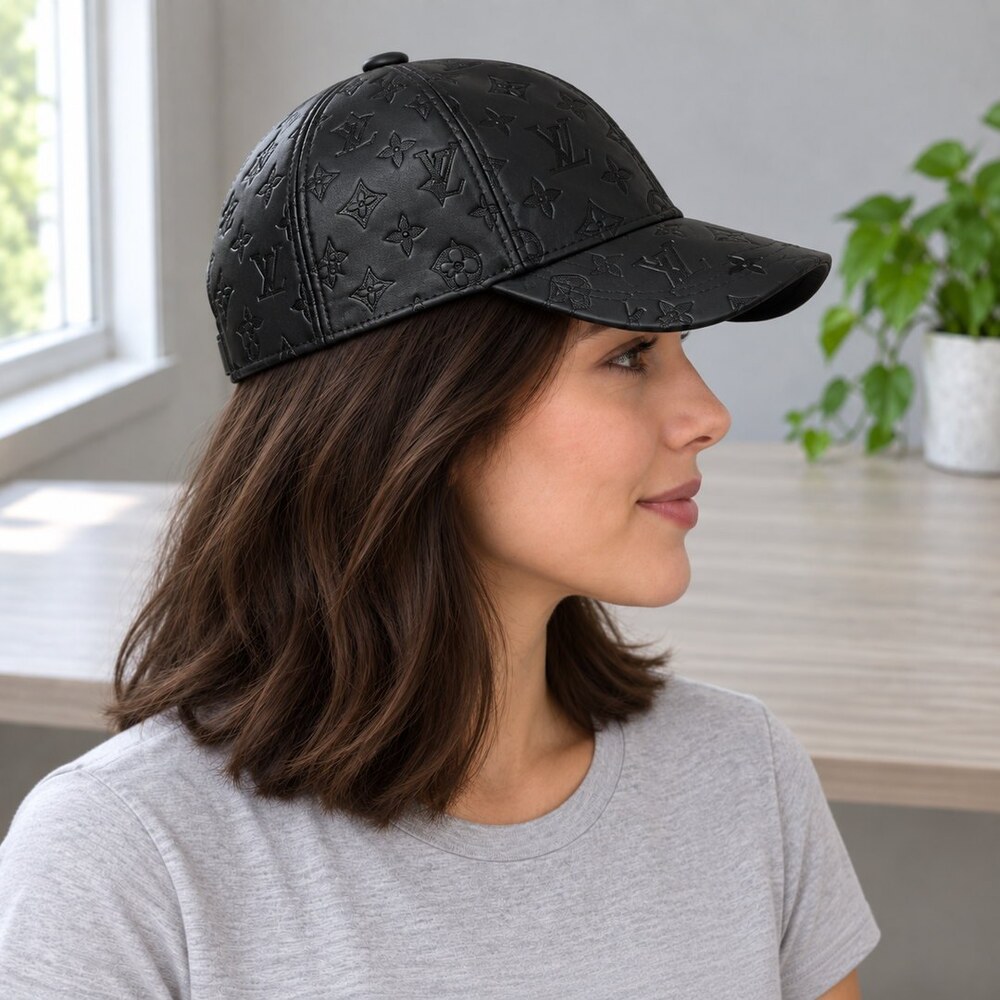 Louis Vuitton Black Tonal Monogram Cap - Picture 3 of 6